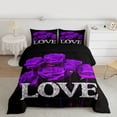 thumbnail image 2 of Castle Fairy Romantic Floral Rose Twin Comforter Sets,Happy Valentine's Day Bedding Set, 2 of 8