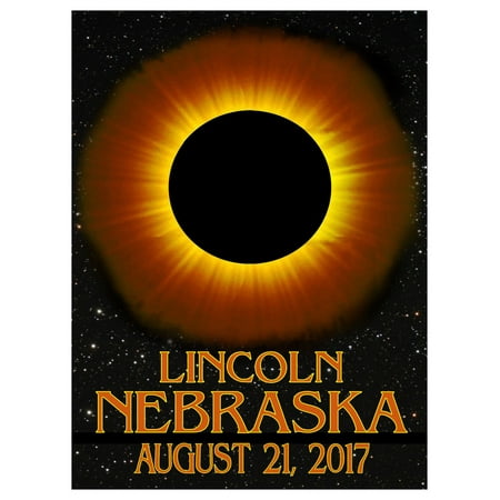 Lincoln Nebraska Solar Eclipse Travel Art Print Poster by NW ArtMall (9