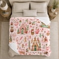 thumbnail image 5 of Whimsical Christmas Sweets Village Baking Scene, Festive Holiday Scene, Warm Flannel Blanket for Kitchen and Dining Room, Art Lovers Christmas Gift, Festive Home Decor, 5 of 9