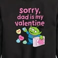 thumbnail image 3 of Toy Story - Sorry Dad My Valentine - Toddler And Youth Crewneck Fleece Sweatshirt, 3 of 5