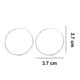 thumbnail image 5 of Pendientes de aro con resorte, ovalados, grandes, finos y planos, de acero inoxidable, 5 of 8