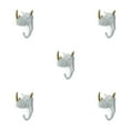 thumbnail image 3 of maskred Animal Head Coat Hook Easy Installation And Wide Application For In Organizing White gold (rhino) 5Set, 3 of 6