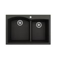 thumbnail image 4 of BOCCHI 1602-505-2019SS Dual Mount Granite Composite 33" 2 Bowl Kitchen Sink Kit, 4 of 6