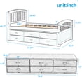 thumbnail image 6 of Bellemave Storage Bed Frame Twin with 6 Drawers,Solid Wood Twin Size Platform Bed with Headboard and Footboard,Heavy Duty Captain’s Bed for Teens,Single Adult,Small Spaces(Gray), 6 of 12