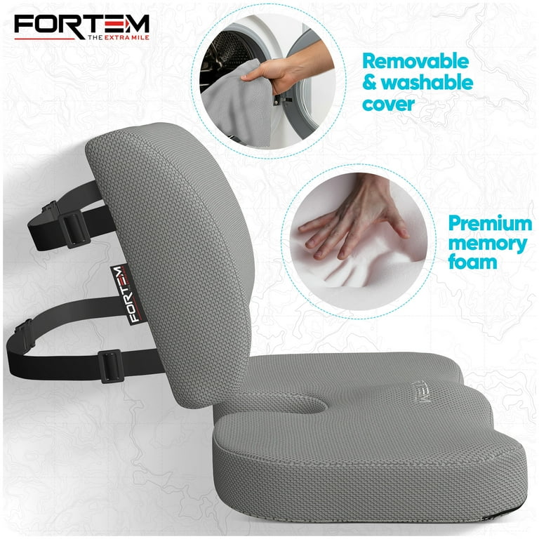 FORTEM Office Chair Cushion and Back Support for Office Chair