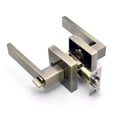 thumbnail image 1 of Door Handle With Lock And Key, Chrome Door Handle Set, External Door Handle Lock, Bedroom Door Lock, 1 Pack, 1 of 4
