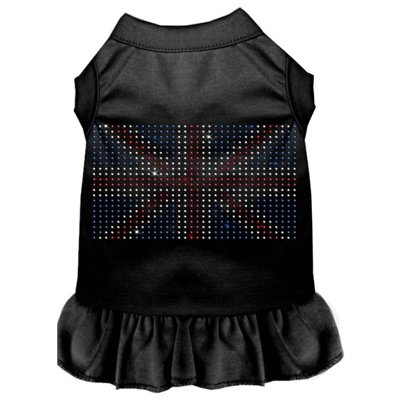 Pet Dog Cat Dress Rhinestone, "British Flag"