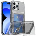 thumbnail image 1 of Transparent PC Case For iPhone 16 Pro Max 16Plus Shockproof Card Holder Phone Case for iPhone 13 14 15 Pro Max 16 Pro Cover Capa Transparent Black For iPhone 15 Plus, 1 of 6