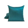 thumbnail image 3 of Fundas de almohada decorativas HomeCentric en azul verdoso (paquete de 2, 50 x 50 cm), de seda artística lisa y bicolor, para sofá, hotel, sala de estar, dormitorio, diseño moderno. Lujo en azul, 3 of 8