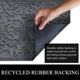 thumbnail image 6 of A1HC All Weather Dirt and Moisture Absorbing Polypropylene(PP) Door Mat with Tire Crumb Rubber Backing, Indoor Outdoor Use, Dark Grey, 24x36 Inch, 6 of 8