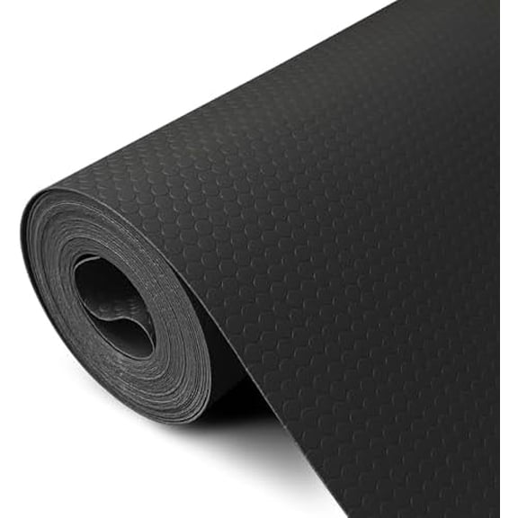 Shelf Liners 27 inch x 20 ft Shelf Liners for Kitchen cabinets nonstick Shelf Lining Drawer Mats EVA Protector for Cupboard (Black,27 inch x 20 ft)