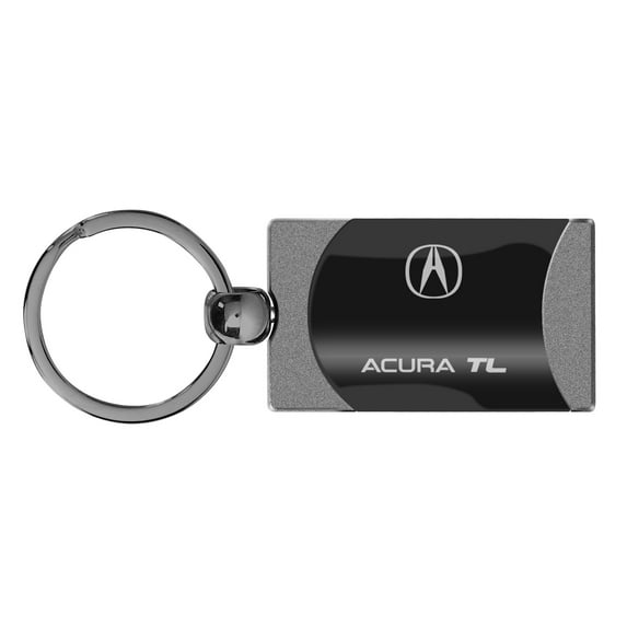 Acura TL Two Tone Rectangular Gun-Metal Key Chain