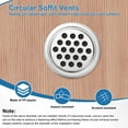 thumbnail image 4 of Uxcell Paquete de 10 Respiraderos Circulares de Soffit, 29mm/1.14 Pulgadas Respiraderos Redondos de Acero Inoxidable con Rejilla para Baño Hogar/ Oficina/Cocina/Armario/Guardarropa [Plateado], 4 of 7