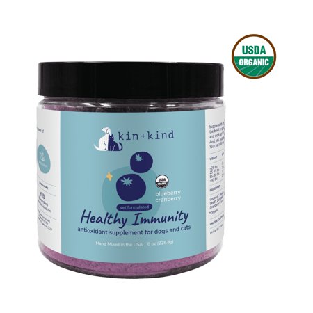 UPC: 0854362006411 | kin+kind Natural Cranberry Supplement Powder for Dogs and Cats – Boost Healthy Immunity and Bladder Support with Organic Formula – Organic Cranberry Blueberry and Coconut – Made in USA