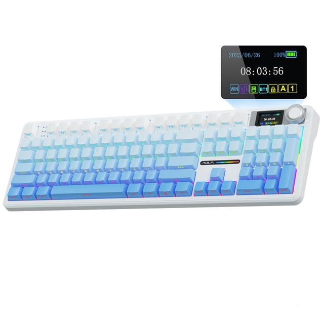 Teclado mecánico inalámbrico AULA F108 PRO con batería de 8000 mAh