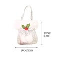 thumbnail image 2 of SDJMa Christmas Gift Bags, White Plush Ball Gift Bags with Handles, Xmas Party Favor Gift Bags Christmas Goody Bags Tote Bags for Kids Girls Boys, 5.5"x6.7", 2 of 8