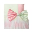 thumbnail image 5 of Girls Dress Bow Tie Green Pink Color Contrast Sundress 4, 5 of 6
