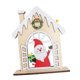thumbnail image 2 of Decoración de mesa navideña con casa grabada, centro de mesa, letrero de mesa Papá Noel, 2 of 9
