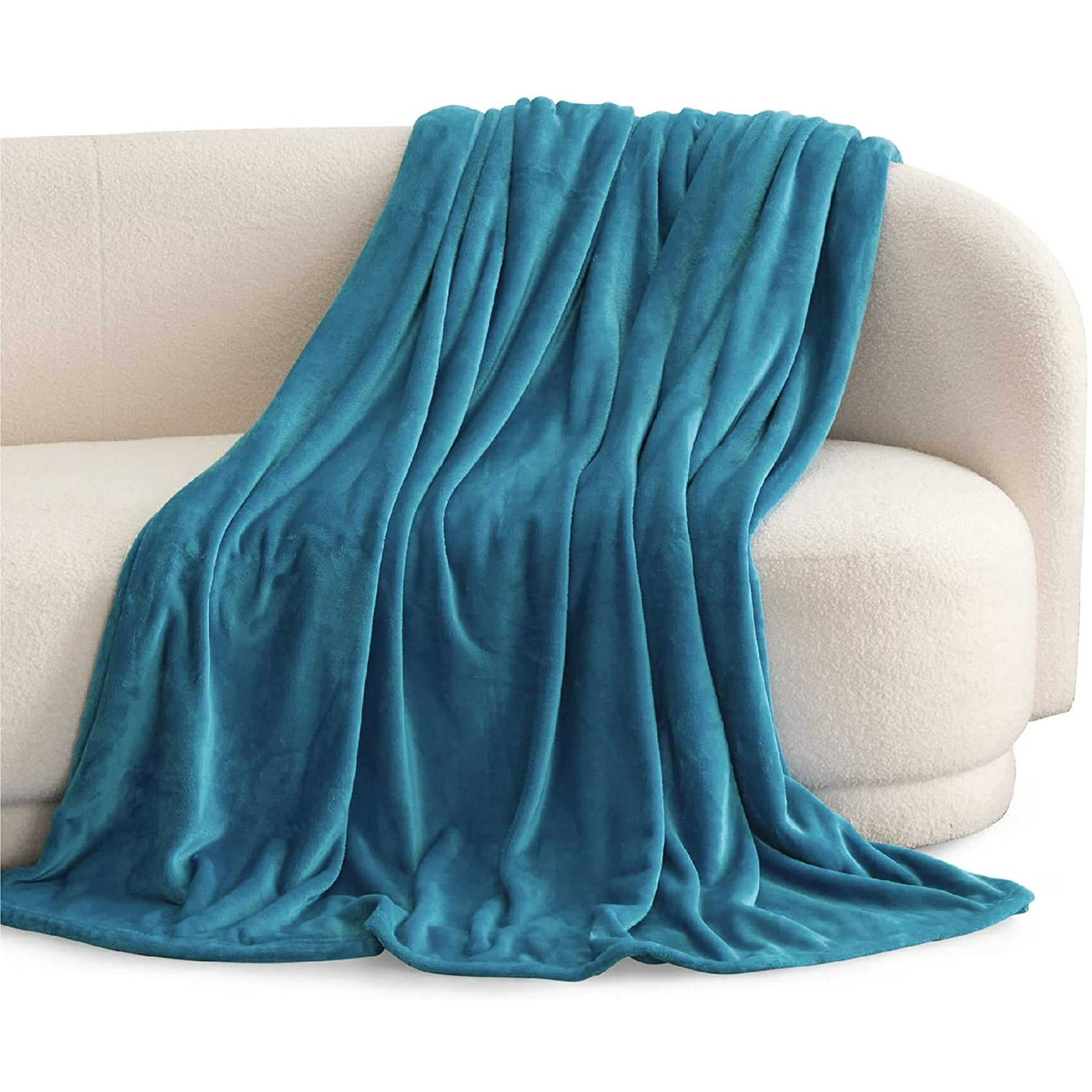 Htooq Fleece Blanket Queen Blanket Teal Bed Blanket Soft Lightweight Plush Fuzzy Cozy Luxury Microfiber 90x90 Inches Teal 90x90 Other 90x90