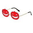 thumbnail image 1 of Guardurnaity Gafas, calabaza, calabaza, gafas sin montura, calabaza y duraderas, de moda y adecuadas para fiestas, brotes, sombrilla. Cadenas y cordones para anteojos rojo, 1 of 6