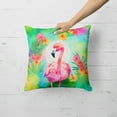 thumbnail image 2 of Carolines Treasures DAC3981PW1818 18 x 18 in. Unisex Hippie Animal Flamingo Polyester Fabric Throw Pillow, 2 of 5