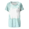thumbnail image 5 of Giftesty Blouses for Women Dressy Casual Women's 2024 Casual Loose and Comfortable Gradient Round Neck Short-sleeved T-shirt, 5 of 6