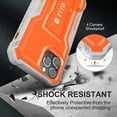 thumbnail image 6 of FITO For iPhone 12/iPhone 12 Case, Phone Case with Screen Protector and Kickstand (Orange), 6 of 7
