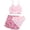 Style A, variant on GYRATEDREAM Girl's 3 Piece Swimsuits Printed High Waisted Bikini Bathing Suit with Cover Up Beach Skirt