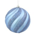 thumbnail image 1 of Vickerman Glitter Swirl Shatterproof Christmas Ball Ornament, 1 of 7