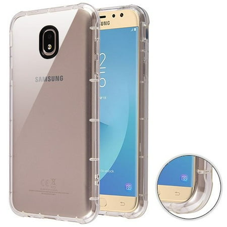 Phone Cover Samsung Galaxy S2 For Samsung Galaxy J7 (2018), J737, J7 V 2nd Gen, J7 Refine Phone Case Clear Shockproof Hybrid Armor Rubber Silicone Gel Cover Clear ()