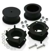 For 2006-2010 Jeep Commander XK 3" Front + 3" Rear Leveling Lift Kit (Black) - Strut Spacers Heavy Duty Steel 2006 2007 2008 2009 2010 06 07 08 09 10
