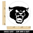 thumbnail image 2 of Angry Hissing Cat Face Self-Inking Rubber Stamp Ink Stamper - Green Ink - Small 3/4 Inch, 2 of 7