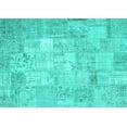 thumbnail image 1 of Ahgly Company Indoor Rectangle Patchwork Turquoise Blue Transitional Area Rugs, 3' x 5', 1 of 4