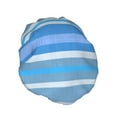 thumbnail image 2 of YFYANG Women's Double Waterproof Shower Cap, Blue Woven Stripes Reusable Hair Cap for All Hair Styles and Head Sizes, 2 of 9