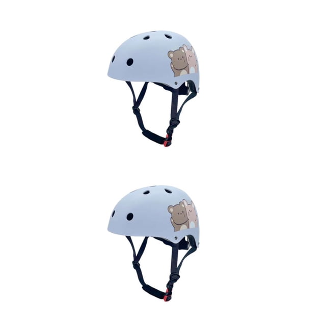 Soidarity Tamaño ajustable de ABS para un ajuste cómodo Manténgase protegido Casco hecho de EPS para todas las formas Patinaje sobre ruedas Osos celestes METRO【55-58CM】 2Conjunto