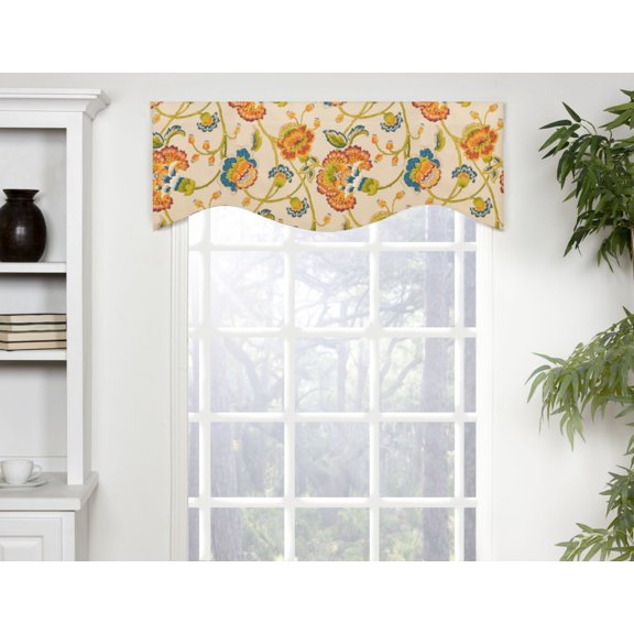 Victor Mill Canterbury floral shaped valance