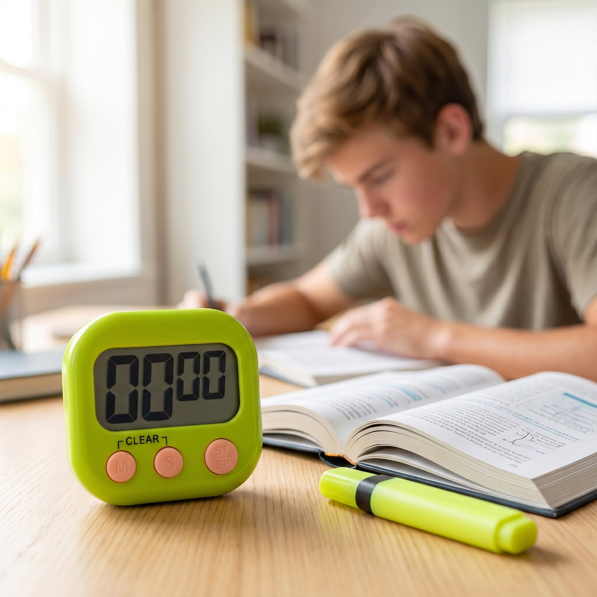 Unique Bargains Loud Alarm Magnetic Backing Kitchen Timer for Cooking Green