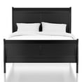 thumbnail image 4 of FOA Jussy 6pc Black Wood Bed Set-Full+2 Nightstands+Chest+Dresser+Mirror, 4 of 13