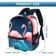 thumbnail image 2 of Flamingo Tropical Rainforest Traveling Backpack School Bags Cute College Backpack Baby Bag Lightweight Large Capacity Printed Design Adjustable Shoulder Strap Suitable, 2 of 6