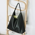 thumbnail image 4 of Bolso Hobo HOXIS de cuero vegano suave para mujer (negro), 4 of 6
