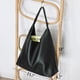 thumbnail image 4 of Bolso Hobo HOXIS de cuero vegano suave para mujer (negro), 4 of 6