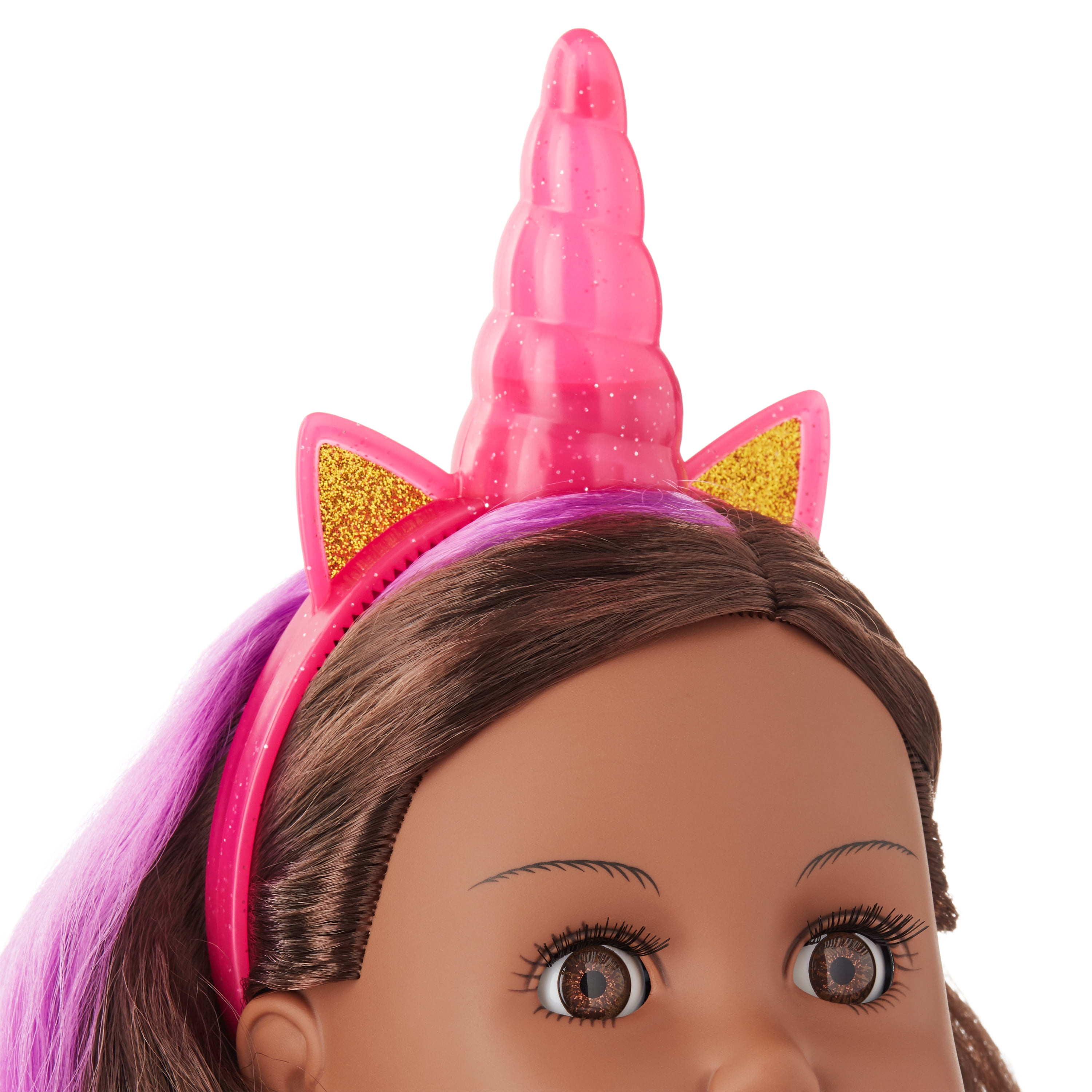 My Life As Poseable Unicorn Trainer 18" Doll, Dark Brunette Hair, Brown Eyes, Dark Skin Tone