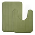 thumbnail image 1 of Unique Bargains Home Memory Foam Non-slip Washable Warm Toilet Pads Mats Rug 2 in 1, 1 of 9