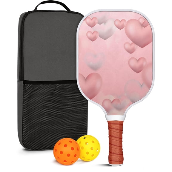 Pickleball Paddles Set Of 1, Fiberglass Surface, World Map Print, 1 Paddle, 2 Balls & Bag