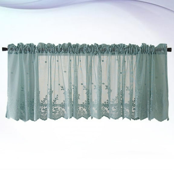 Niceauty Kitchen Door Curtains Short Curtain Polyester Blue 1Pack