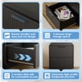 thumbnail image 4 of Devoko LED Light Nightstand Set of 2 End Side Table 2 Drawer Besidetable for Bedroom Living Room Furniture,Black, 4 of 7