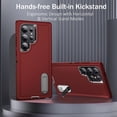 thumbnail image 3 of DEBGFS Compatible avec Galaxy S24 Ultra Étui S24 Ultra Étui de Téléphone avec Béquille Intégrée Antichoc/antichute Étui de Protection de Qualité Militaire pour Galaxy S24 Ultra 5G, Rouge, 3 of 7