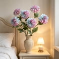 thumbnail image 4 of MMJ Artificial Flowers 3 Heads Large Dahlia Silk Bloom Faux Peony Stem for Home Dining Table Wedding Hotel Decor 25.19in, 4 of 6