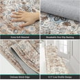 thumbnail image 3 of Findosom 2'x6' Hallway Runner Rug Washable Vintage Kitchen Laundry Runner with Non Slip Backing Farmhouse Entryway Living Room Floor Mat Stain Resistant Runner Carpet Orange, 3 of 6