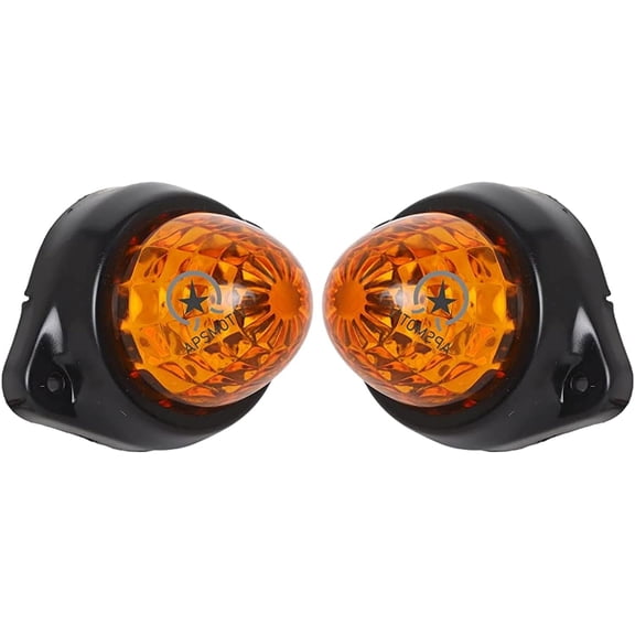 APSMOTIV 2-Pack led marker lights trailer, 24V Waterproof Trailer Marker Light Amber chicken lights for semi trucks freightliner cargo Marker lights Universal Fit